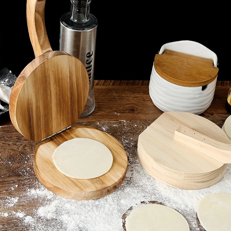1pc wooden manual dough roller - Kitchen Gadgets Dumpling Maker ulasan dan harga